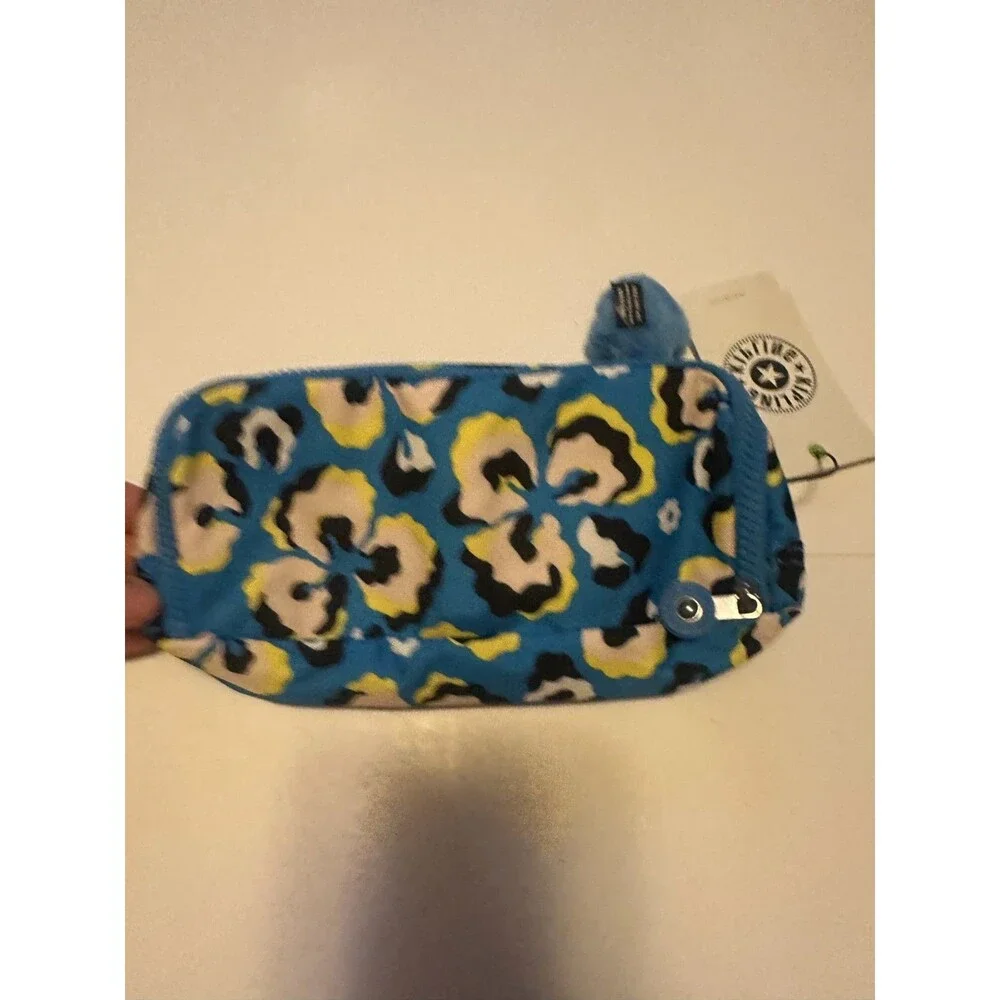 NWT Kipling Gitroy Pencil Case Lepoard Floral
